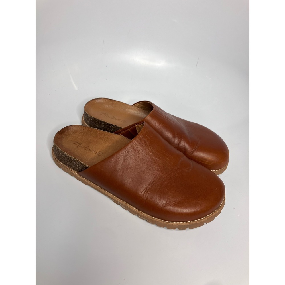 Madewell The Kiera Mule Women Size 9 English Saddle Brown Good Leather Lug Sole